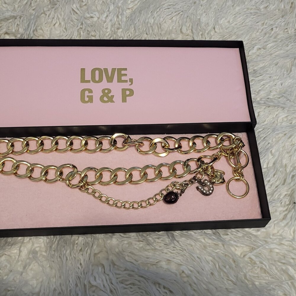 *NEW IN BOX* Vintage Juicy Couture Gold Chain Belt with Charms